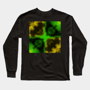 Smoke Kaleidoscope Green and Yellow Long Sleeve T-Shirt